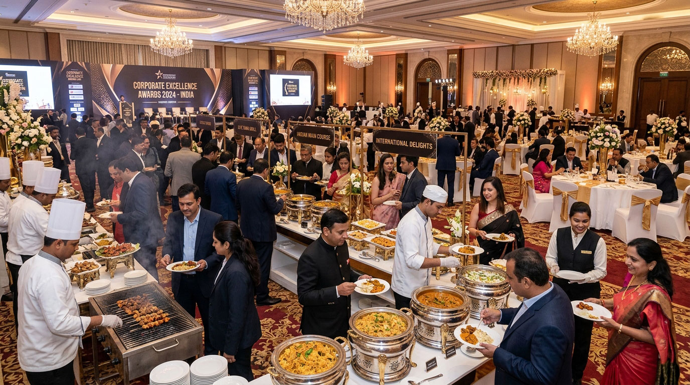 Corporate event catering services by Samaanvii Food Services in Mangalore
