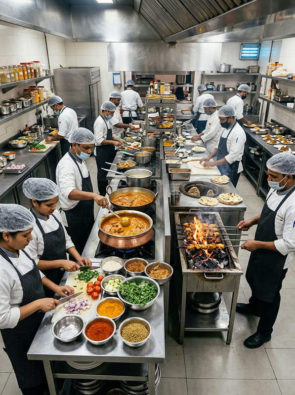 Complete catering workflow by Samaanvii Food Services in Mangalore